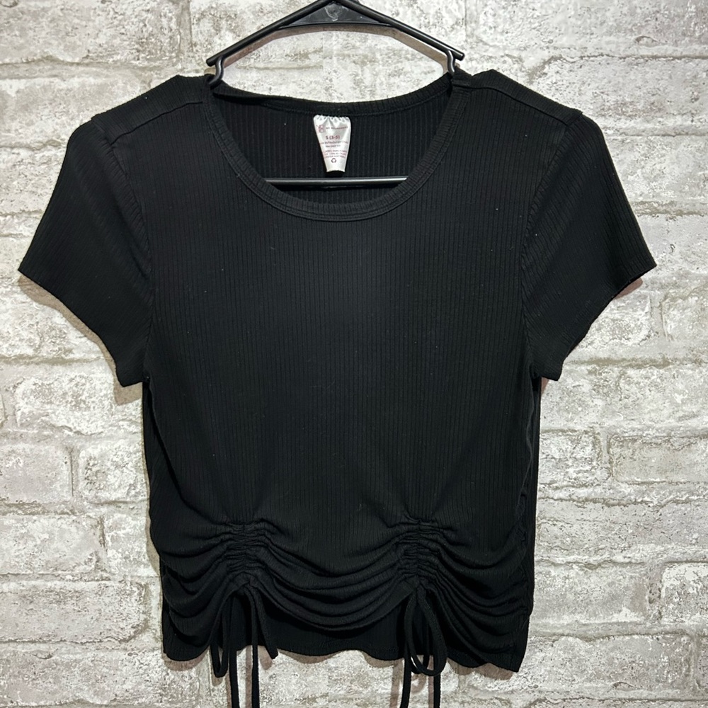 Small Black Crop Top with Ties